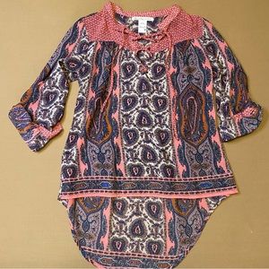 American Rag Pattern Peasant Top Tunic
